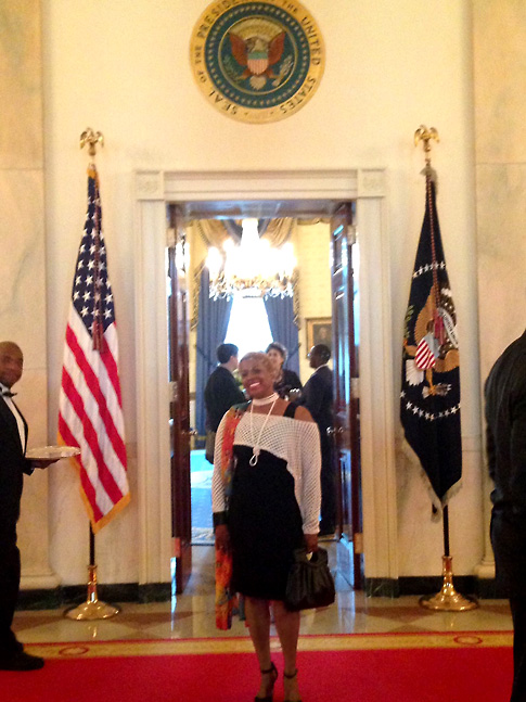 Joan Belgrave at the White House