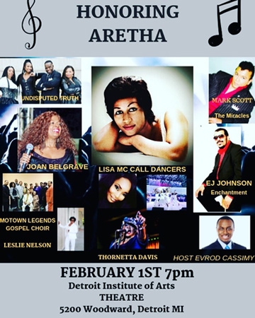 Aretha Frankling Tribute concert poster